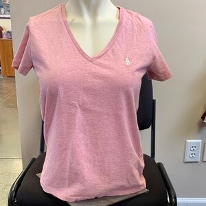 Ralph Lauren Heathered Light Red V-Neck Tee